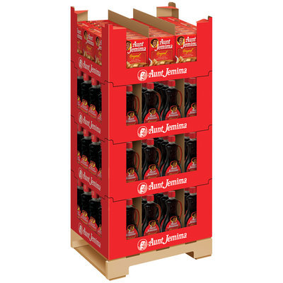 Aunt Jemima Pancake Mix and Syrup Display Pallet