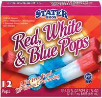 Stater Bros. Red White & Blue 12 Ct Ice Pops 21 Oz Box