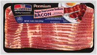 Plumrose® Premium Hardwood Smoked Sugar Free Lower Sodium Bacon 16 oz. Package