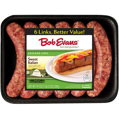 Bob Evans® Sweet Italian Sausage Links 6 ct 19 oz Tray