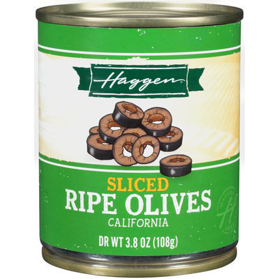Haggen® Sliced Ripe California Olives 3.8 oz. Can