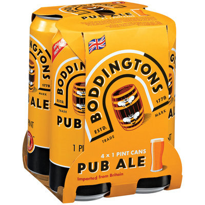 BODDINGTONS 16 oz Single & Beer 4 PK CANS