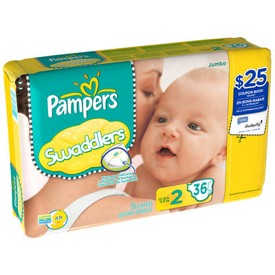 Pampers Swaddlers Jumbo Pack Size 2 Diapers 36 ct Bag