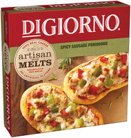 DIGIORNO Artisan Style Melts Spicy Sausage Pomodoro Pizza Box