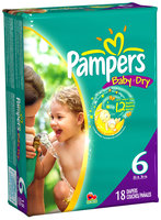 Pampers Baby Dry Size 6 Convenience Pack Diapers 18 ct Bag