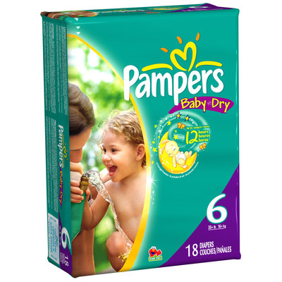 Pampers Baby Dry Size 6 Convenience Pack Diapers 18 ct Bag
