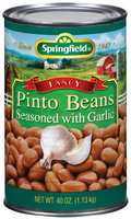 Springfield Fancy Seasoned W/Garlic Pinto Beans 40 Oz Can