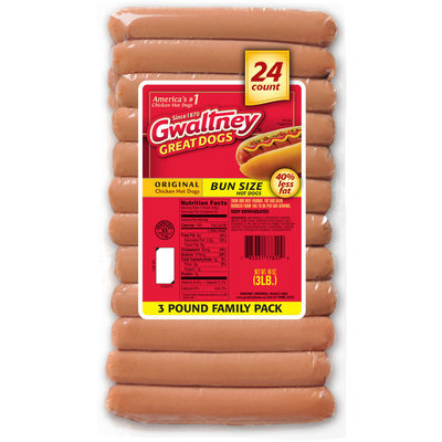 Gwaltney® Original Chicken Bun Size Hot Dogs 48 oz. Pack