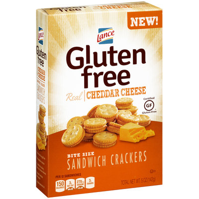 Lance® Gluten Free Cheddar Cheese Bite Size Sandwich Crackers 5 oz. Box