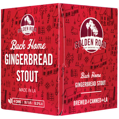 Back Home Gingerbread Stout Beer 4 ct Box