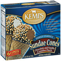 Kemps Chocolate & Vanilla Combo Pack Sundae Cones 6 Ct Box