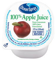 Ocean Spray 100% Apple Juice 4 Oz Cup