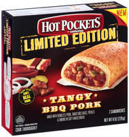 Hot Pockets Frozen Sandwiches Tangy BBQ Pork