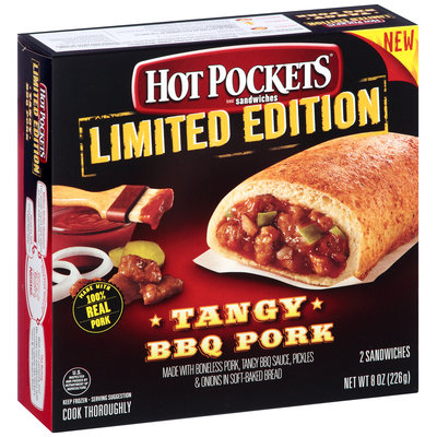Hot Pockets Frozen Sandwiches Tangy BBQ Pork