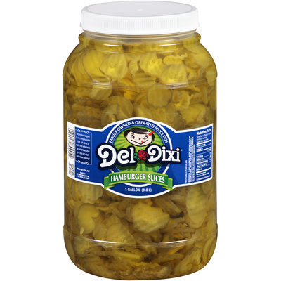 Del Dixi® Hamburger Slice Pickles 1 gal. Plastic Jar