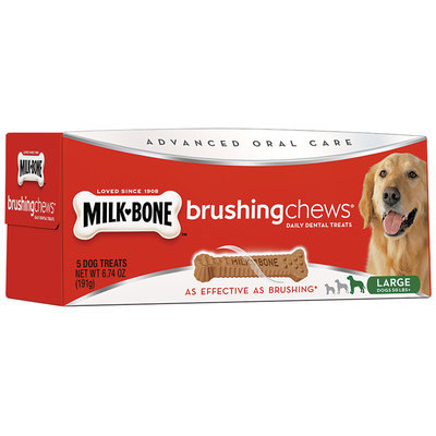 Milk-Bone Brushing Chews Daily Dental Treats - Large - 6.74 ounce - 5 Bones