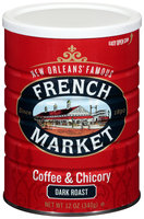 French Market® Dark Roast Ground Coffee & Chicory 12 oz. Canister