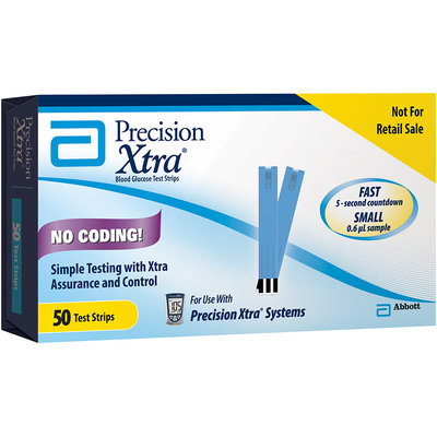 Precision Xtra® Blood Glucose Test Strips 50 ct. Box Not for Retail Sale
