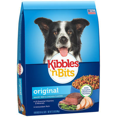 Kibbles 'n Bits Original Savory Beef & Chicken Flavor Dry Dog Food, 13-Pound