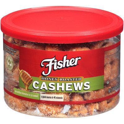 Fisher® Honey Roasted Cashews 8.25 oz. Jar