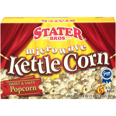 Stater Bros. Microwave Sweet & Salty Popcorn 3.3 Oz Bags Kettle Corn 6 Ct Box