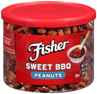 Fisher® Sweet BBQ Peanuts 10.5 oz. Can