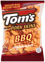 Tom's® BBQ Flavored Chicharrones Fried Pork Skins 2.375 oz. Bag