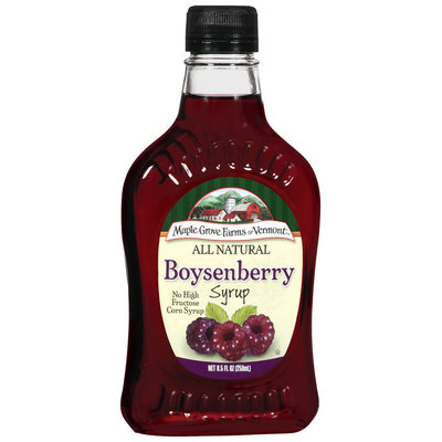 Maple Grove Farms Boysenberry Syrup 8.5 Oz Glass Bottle