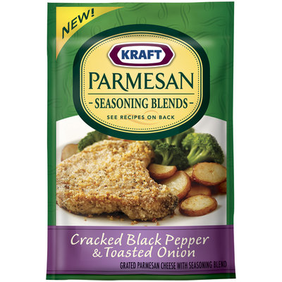 Kraft Cracked Black Pepper & Toasted Onion Parmesan Seasoning Blend 2 oz Packet