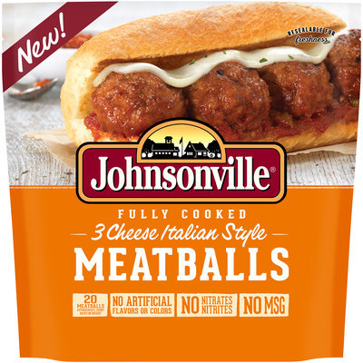 Johnsonville® Fully Cooked 3 Cheese Italian Style Meatballs 15 oz. Pouch