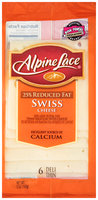 Alpine Lace® 25% Reduced Fat Deli Thin Swiss Cheese 5 oz. Pack
