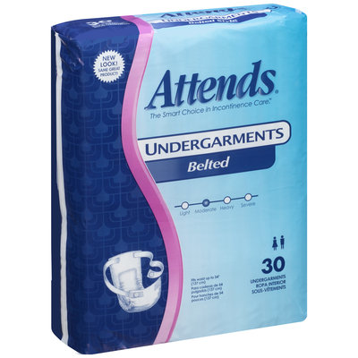 BU0600 Attends® Undergarments Belted Style, 30 count