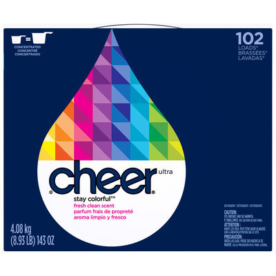 Cheer Fresh Clean Scent Powder Laundry Detergent 143 oz. Box