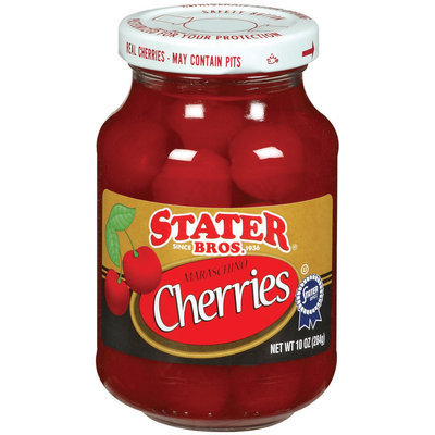 Stater Bros. Maraschino Cherries 10 Oz Jar