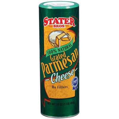 Stater Bros. Parmesan 100% Natural Grated Cheese 16 Oz Shaker