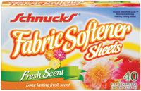 Schnucks Fabric Softener Fresh Scent Sheets 40 Ct Box