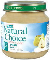 Mom's Natural Choice Baby Food Pear 4 oz Jar