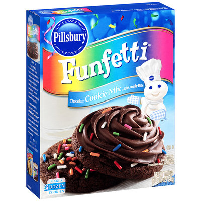 Pillsbury® Funfetti® Chocolate Cookie Mix with Candy Bits 17.5 oz. Box