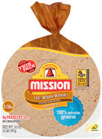 Mission® 100% Whole Wheat Soft Taco Flour Tortillas 2-10 ct Bags