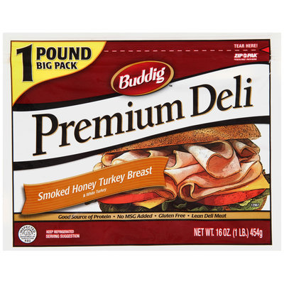 Buddig™ Premium Deli Smoked Honey Turkey Breast 16 oz. Zip-Pak®