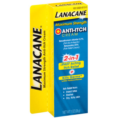 Lanacane® Maximum Strength Anti-Itch Cream 1 oz. Box