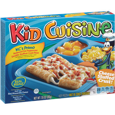 Kid Cuisine® KC's Primo Reduced Fat Pepperoni Double Stuffed Crust Pizza Frozen Dinner 7.15 oz. Box