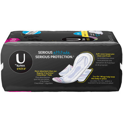 U by Kotex Extra® Maxi Regular Pads with Wings 34 ct Pack