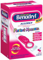 Children's Benadryl® Perfect Measure™ Cherry Flavor Liquid (Single Use Spoons) Allergy 10 Ct Box