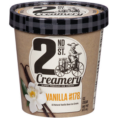 2nd St. Creamery™ Vanilla #178™ Super Premium Ice Cream 1 pt. Carton