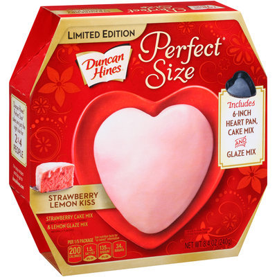 Duncan Hines® Perfect Size Strawberry Lemon Kiss Cake & Glaze Mix 8.4 oz. Box