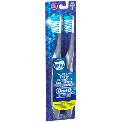 Whitening Oral-B 3D White Radiant Whitening Toothbrush, 2 ct. SOFT