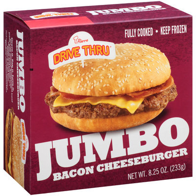 Pierre™ Drive Thru® Jumbo Bacon Cheeseburger 8.25 oz. Box