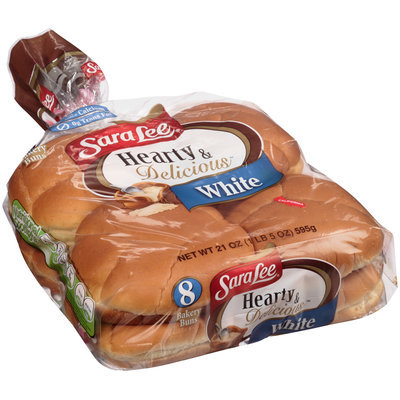 Sara Lee® Hearty & Delicious™ White Bakery Bun 8 ct Bag