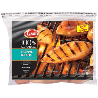 Tyson® Boneless, Skinless Chicken Breast Portions 10 lb Bag